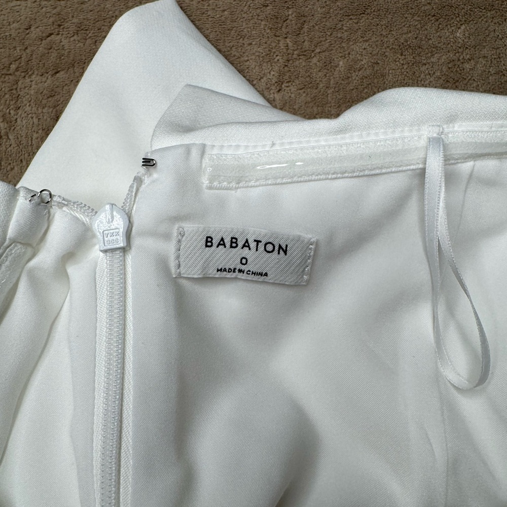Babaton White Strapless Fold-Over Bodice Top - Picture 3 of 3